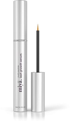 MIYA LASH | Wimpernwachstumsserum | Natürlicher Wimpernverstärker für längere, dichtere und gesündere Wimpern | Sanftes, wirksames Wimpernwachstumsserum | Ölfreier Wimpernbooster 3 ml