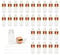 30pcs 3ml Dropper Bottle,Empty Mini Bottles with 3pcs Dropper Pipettes Golden Aluminum Alloy Cap,Refillable Small Sample Vials Container for Essential Oils Perfume Cosmetic Liquid
