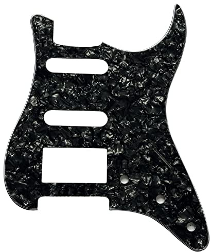 Gitarrenteile für Fender Standard Strat HSS Stratocaster Style Gitarre Pickguard (4-lagig Black Pearl)