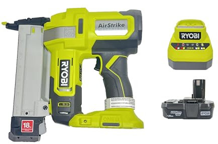 RYOBI ONE+ P361 18V 18-Gauge Cordless AirStrike Narrow Crown Stapler Kit with Battery and Charger (#P361KN)