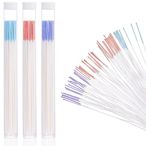 180 Pièces de Nettoyant pour Trous de Boucles d'Oreilles, fil d'Oreille Jetable Nettoyeur Trou Boucles d'Oreilles pour le Suivi du Perçage des Trous d'Oreille (Bleu, Rose Rouge, Violet)