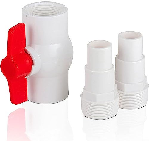 Adaptateur de valve de piscine AR512 On/Off Valve d'arrêt/d'arrêt pour tuyau de 38 mm et 32 mm de diamètre 1 taille (B)
