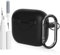 AOTUAO Kompatibel mit AirPods 3 2021 Hülle Case mit Reinigungsset, Weiches Silikon Stoßfeste Schutzhülle für AirPods 3. Generation Case Cover mit Karabiner, Schwarz