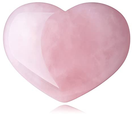 XIANNVXI Cristal en Forme de Coeur Pierres Quartz Rose Cristaux de Guérison Naturels Pierre d'Inquiétude Polie pour la Maison, Méditation, Cadeau d'Anniversaire