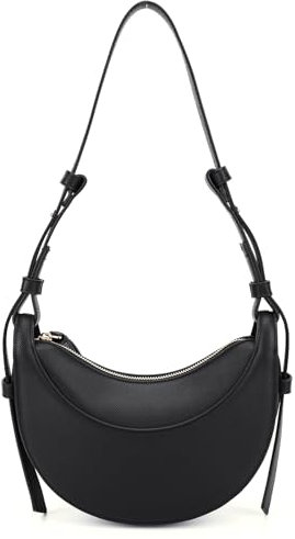 Starnearby Sac à Bandoulière Élégant Femme, Porté Épaule en Cuir PU, à Main Croissant avec Sangle Réglable, Demi Lune Tendance Chic