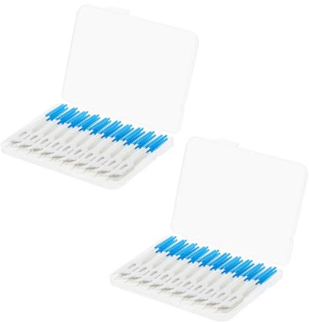 Healvian 80stücke Interdentalbürsten Elastisch Zur Zahnzwischenraumreinigung Boxen Tragbare Zahnzwischenraumbürsten Für Saubere Zähne Praktische Mundpflege Für Hause Und Unterwegs
