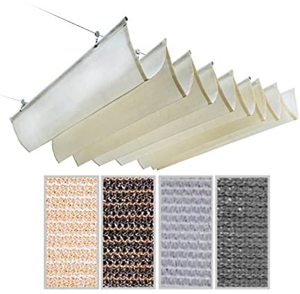 Shade Sails for Outdoor UV Protection - Customizable Retractable Wave Canopy Pergola Cover with Mounting Kit for Deck Garden Patio Shelter