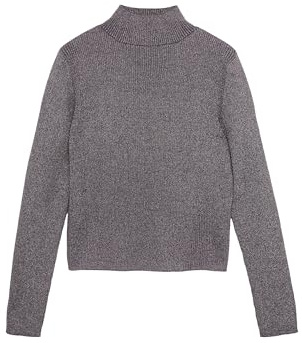 s.Oliver Strickpullover mit Metallic-Effekt und Stehkragen
