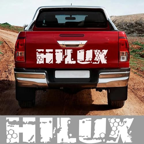 LYABYT Autoaufkleber Pickup Heckklappe Aufkleber LKW Grafik Vinyl Custom Letter Cover Auto Zubehör, für Toyota Hilux Revo Vigo