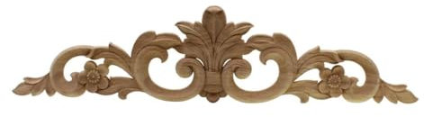 XBHGSY Holz Ornament Applique Holzschnitzerei Applikationen Für Möbel Schränke Holzleisten Aufkleber Vintage Stil Heimdekoration Dekorativ D 30 Cm X 7 Cm