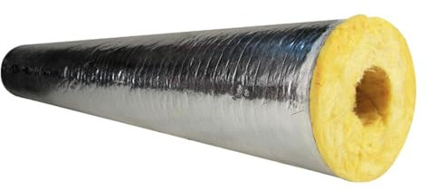 MZQMK Steinwolle Rohrisolierung, Alukaschiert Rohrschale Dämmung Isolierung Für Heizungsrohre Verschiedene Größen(L 1M-60mm/2.4in,30mm)