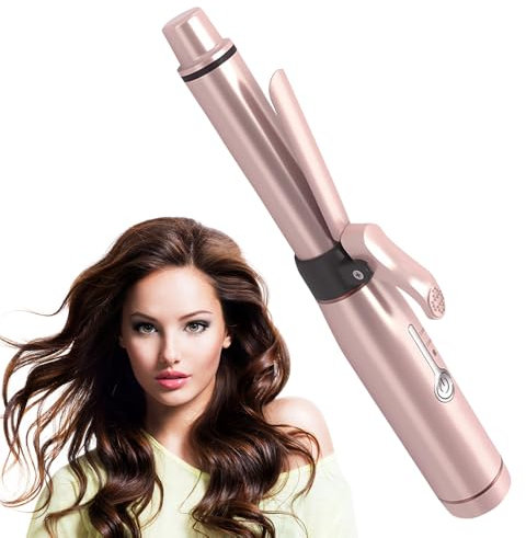 Curling Tong 19mm, USB Rechargeable Ceramic Curling Wand with 2 Adjustable Temperature and Quick Heat, Cordless Portable Travel Curling Tong with Double PTC Heating Element for Long and Short Hair