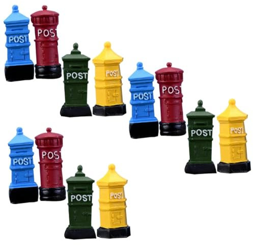 Lurrose Sets Chic Resin Desk Ornament Posting Box Model Birthday Desk Decoration Resin Mailbox Decoration Home Decor Pcs Style