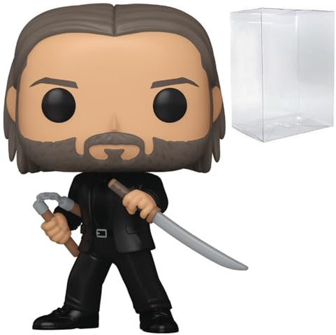 POP Film: John Wick Chapter 4 – John Wick mit Schwert und Nunchucks Funko Vinyl-Figur (zusammen mit kompatibler Box-Schutzhülle), mehrfarbig, 9,5 cm