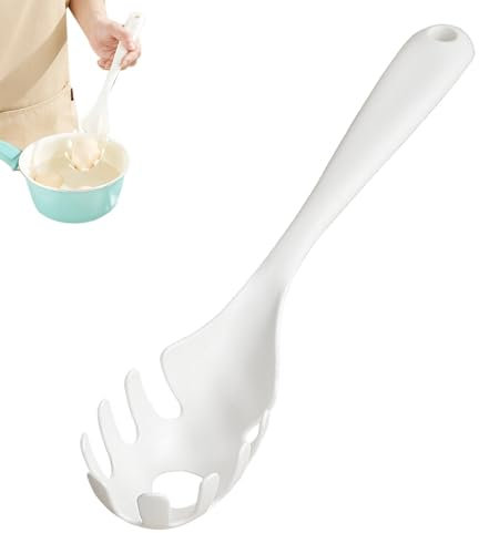 Cuchara de fideos de cocina - Tenedores de pasta | Mango Cocina Fideos Spaghetti Servidor Tenedor | Cucharas de cocina | Tenedor para pasta, cuchara para fideos | Herramientas de cocina para espagueti