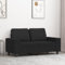 Willood 2 Sitzer Sofa Couch Gästesofa fürs Wohnzimmer Schlafzimmer Gästezimmer Modern Schwarz 120 cm Stoff