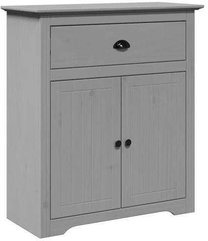 vidaXL Flurschrank BODO Grau 80x35x90 cm, Flurmöbel, Schrank, Wohnzimmerschrank, Dielenschrank, Beistellschrank, Schlafzimmerschrank, Holzschrank