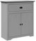 vidaXL Flurschrank BODO Grau 80x35x90 cm, Flurmöbel, Schrank, Wohnzimmerschrank, Dielenschrank, Beistellschrank, Schlafzimmerschrank, Holzschrank