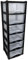 Plastic Storage Drawers - Large - 6 Drawers (Black)