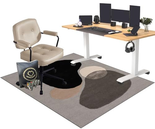 EYKWKB Unterlage Schreibtischstuhl | Bodenschutzmatte für Teppichboden | Gaming Teppich | Gaming Bürostuhl Stuhlmatten 80 x 160 cm | Schreibtischstuhl Bürostuhl Unterlage | Stuhlmatte für Harte böden