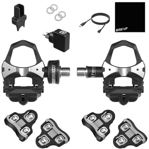 Favero Assioma UNO, Single-Sensing Side Pedal Based Cycling Power Meter with Extra Cleats, Bluetooth & ANT+ Connectivity for Bike Computers, Cycling GPS Units, & Smartphones