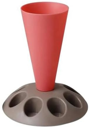 Losueeun Soporte para pastelera, herramienta de decoración de pasteles con 8 boquillas ranuradas, soporte para mangas pasteleras de plástico para decoración de pasteles C