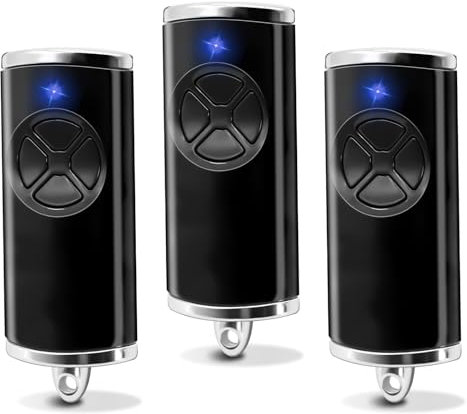 3PCS LUIRSAY Ersatz Handsender für Hörmann 4511736, 4 Kanal Fernbedienung 868,3 BS MHz Kompatibel mit Hörmann HSM4 HSE2 HS1 HS4 HSZ1 HSZ2, Schwarz