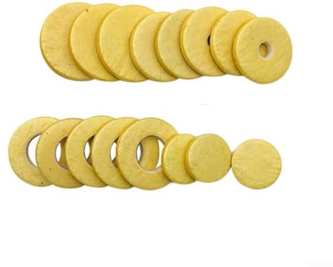 Flöten-Pad-Restaurierungs-Set, 16/17, Korkleder, Knopfdichtungen (16 offene Lochrillen)