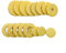 Flöten-Pad-Restaurierungs-Set, 16/17, Korkleder, Knopfdichtungen (16 offene Lochrillen)