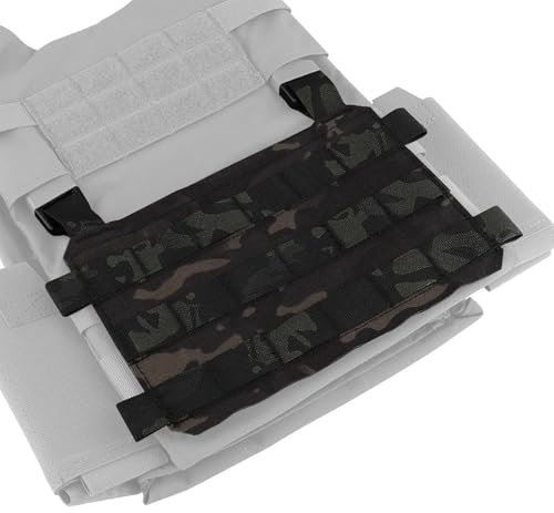 ZFFOZZ Tactical Molle Placard Hook and Loop Front Flap Panel, Lightweight Modular Chassis for Plate Carrier, Airsoft CQB and Film Prop Rigging(Green)