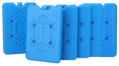 BbiuRer Kühlakkus, 6 Stück Kühlpads Für Kühltasche, Wiederverwendbare Kühlelemente Mit 72 Stunden Kühlung, Ultradünne Kühlakkus Für Kühltasche Und Büro, Blaue Kühlpads Aus DHPE