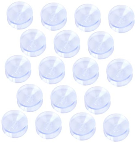 FUNOMOCYA 30Stücke Doppelseitige Transparente Saugnäpfe für Glastische rutschfeste Pads Abstandshalter Langlebige Konstruktion für Sichere Befestigung von Tischplatten