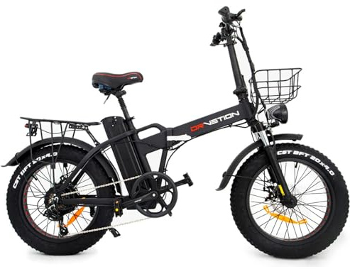 KIMDYMA AT20 E-Bike Klapprad Faltrad 20x4.0 Fatbike für Erwachsene – 250W 85Nm Motor, 48V 20Ah Akku (110km Reichweite), Federgabel, 7-Gang | Elektrofahrrad für Stadt, Wald & Feldwege