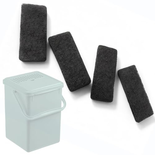 Filtro di ricambio al carbone attivo per secchio di compost Rotho Bio – filtro ai carboni attivi per pattumiera biombiana, biombiana, biomidone (9 litri), filtro a carbone che assorbe gli odori