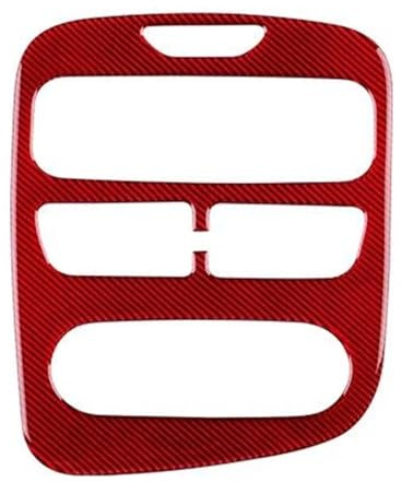 Bandes Décoration Autocollant En Fiber De Carbone Véritable Souple Pour Clio 4 2013-2018 LHD RHD Accessoires Panneau Commande Central Voiture(Rouge)