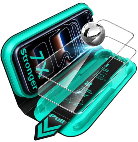 ESR 2 Pack for iPhone 17 Pro Max Screen Protector, Armorite | 7X Impact Absorption, 9H+ Tempered Glass, Easy One-Pull Installation, Full-Coverage Protection, UltraFit Tray, Bubble-Free