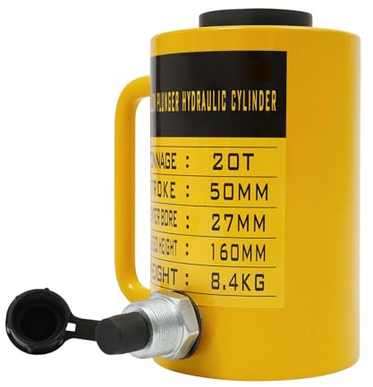 BSJAHTOP Pressa idraulica portatile, 20 tonnellate, corsa 50 mm, corsa del pistone 44000 LBS