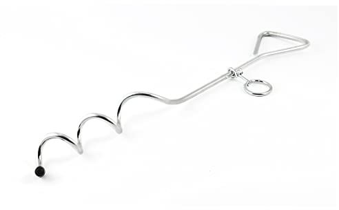Ancol Tie Out Stake for Dogs - Silver - Easy to Use for Camping and Caravanning - Suitable for Large Dogs - Durable Tethering Solution