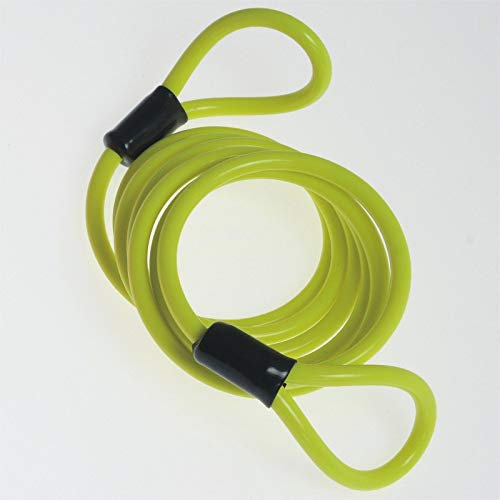 Motorcycle Motorbike Scooter Accessories Disc Lock Reminder Cable Yellow