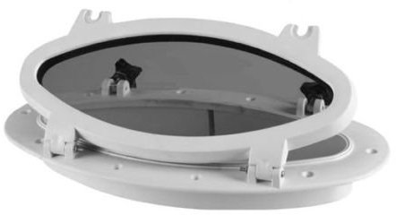 Seaflo Boat Oval Shape Porthole Window With White ABS Plastic Trim Port Hole by Seaflo