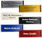 Schmalz® Kunststoff Namensschild, Größe 68x22 mm, mit Magnet oder Nadel, mit Einzelnamen, personalisiertes Namensschild, Magnetbefestigung, Name Badge, Namensschild für Kleidung (gold)