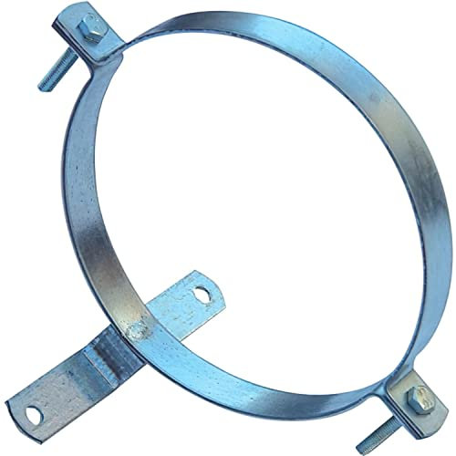 Wolfpack 22010032 Schlauchschelle für flexible Herd verzinkt mit Halterung 120 mm