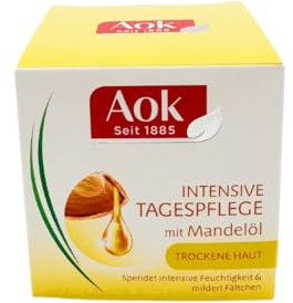 AOK Pur Nutrition/ mit Mandel-Öl/ intensive Tagespflege/ für trockene Haut/ Gesichtspflege/ 2 Stück