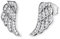 Engelsrufer Flügel Ohrstecker für Damen 925er-Sterlingsilber Weiße Zirkonia Größe 11 mm