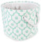 Bone Dry Paw Print Collapsible Polyester Pet Storage Bin, Round Small - 12 x 12 x 9, Lattice Aqua