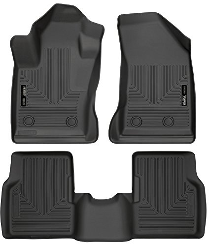Husky Liners Weatherbeater 95681, passend für Jeep Compass 2017–2023, vorne und 2. Reihe, Schwarz, 3 Stück