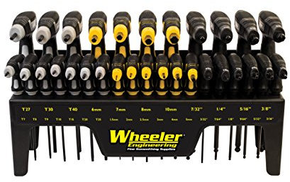 Wheeler Engineering - Juego de llaves con mango en P Allen SAE/Metric, llaves Torx de 30 piezas, juego de llaves con mango en P Allen y llaves Torx