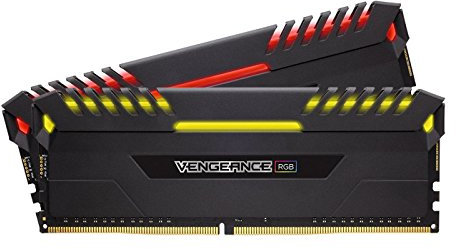 Corsair Vengeance RGB - Kit de Mémorie Enthousiaste (16Go (2x8Go), DDR4, 3200MHz, C16, XMP 2.0) - Noir