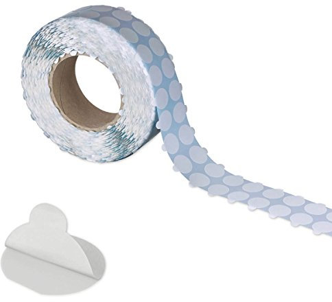 MASHPAPER 5000 Doppelklebepunkte doppelseitige Klebepunkte 20mm einseitig ablösbar transparent aus Polyesterfolie / 482020