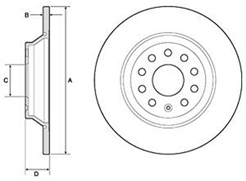 DELPHI BG4751C 2x Bremsscheiben Ø300mm voll Kompatibel mit VW Golf 7 Schrägheck 5G1, BQ1, BE1, BE2 10464822 2587062 3Q0615601